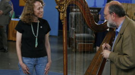 At "Antiques Roadshow" in Tucson, Arizona, appraiser Andrew Dipper of Givens Violins plucks this 18th-century French harp out of the crowd. The owner, herself a harpist, discovered the instrument at an estate sale while she searched for a harp for one of her students. In a hurry, she determined the piece was too much of an antique for the girl and left. Unable to stop thinking about it, she called the buyer and arranged to purchase the harp for $2,400. Made in 1776 by French harp maker Jean-Henri Naderman, who built harps for the aristocracy and Queen Marie Antoinette herself, the instrument could command a value of $60,000.