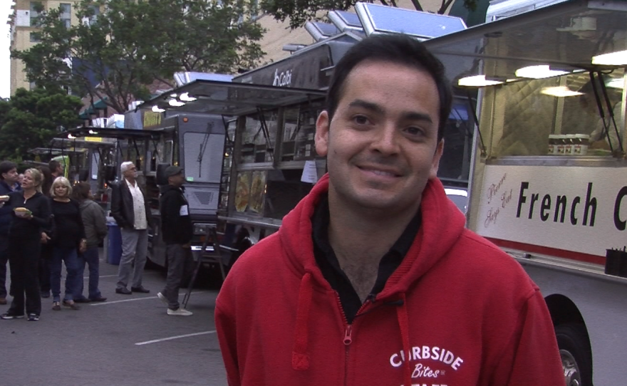 Christian Murcia is the owner of Curbside Bites, which organizes the Thursday food truck market in downtown San Diego.