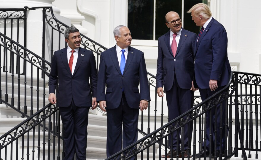 Former President Donald Trump held a signing ceremony for the Abraham Accords at the White House in September 2020.