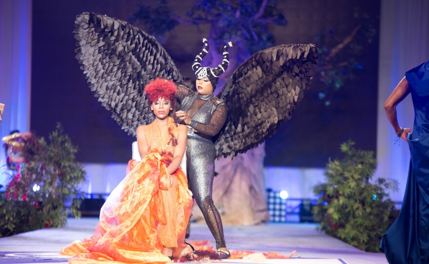 Celebrity hairstylist Angela Stuckey wore a costume modeled after the movie Maleficent during the "Legendary Hair Battle." The hair competition was nationally televised.