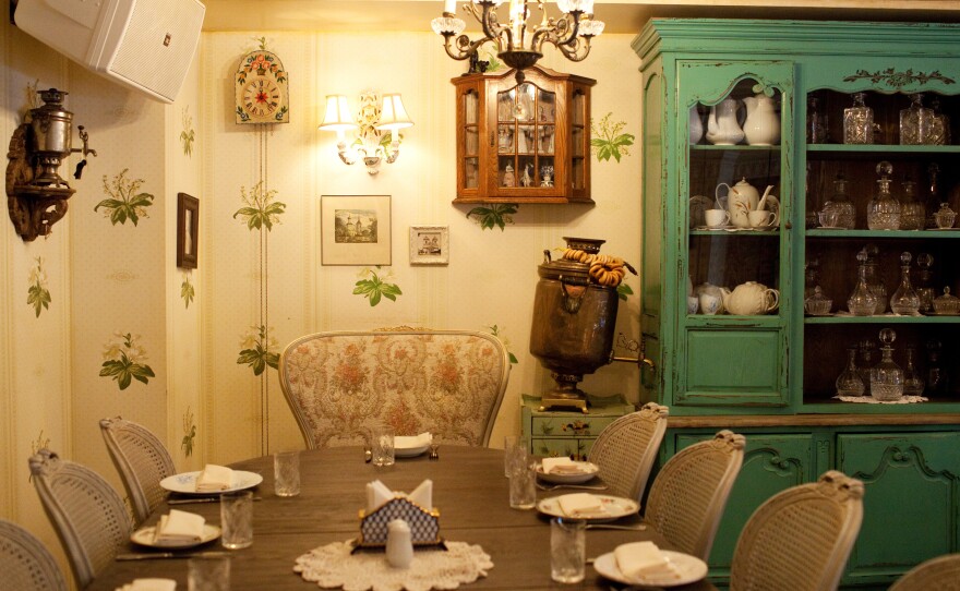 NHL hockey star and Olympic player, Alex Ovechkin's regular table at Mari Vanna in Washington, D.C.