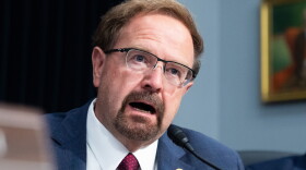 Rep. Chuck Edwards, R-N.C., speaks during a House hearing on June 2, 2026. Edwards was investigated by the House Ethics Committee over allegations he sexually harassed members of his staff.