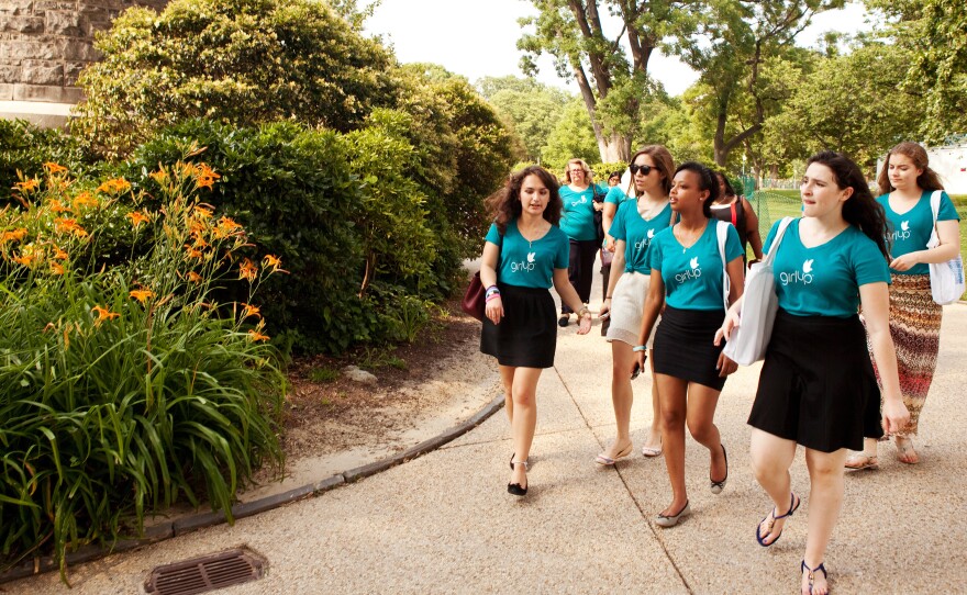 Girl Up activists are in the nation's capital — and talking with NPR today on Periscope. Above: last year's participants in the annual conference included, from left, Alexandra Leone (New Hope, Pa.), Grace Peters (Flemington, N.J.), Aklesiya Dejene (Chicago), Isabella Gonzalez and Erika Hiple (Stockton, N.J.).