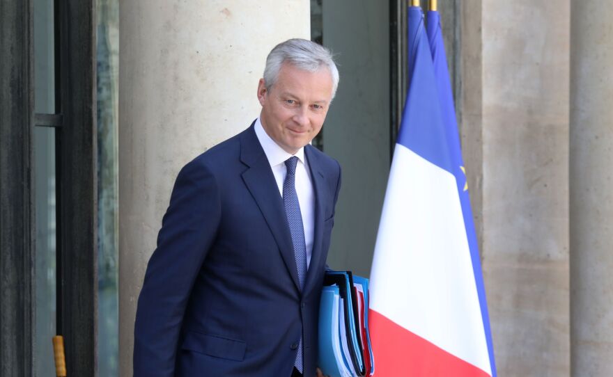France will levy a 3% tax on digital companies that make large profits in the country. French Economy and Finance Minister Bruno Le Maire, who championed the measure, is seen here on Wednesday in Paris.