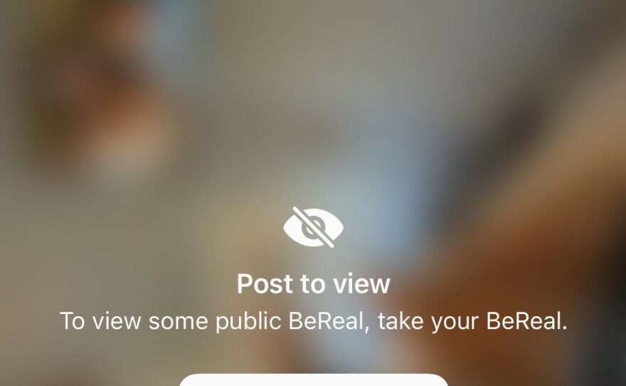 BeReal encourages participation by asking users to share content before they can view other people's posts.