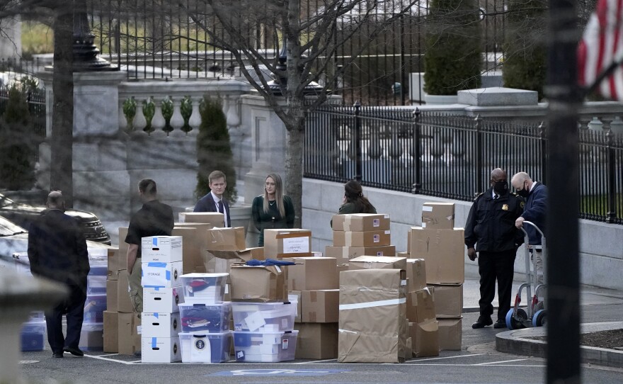 A House panel is investigating the removal of 15 boxes of official documents from the White House by former President Trump.