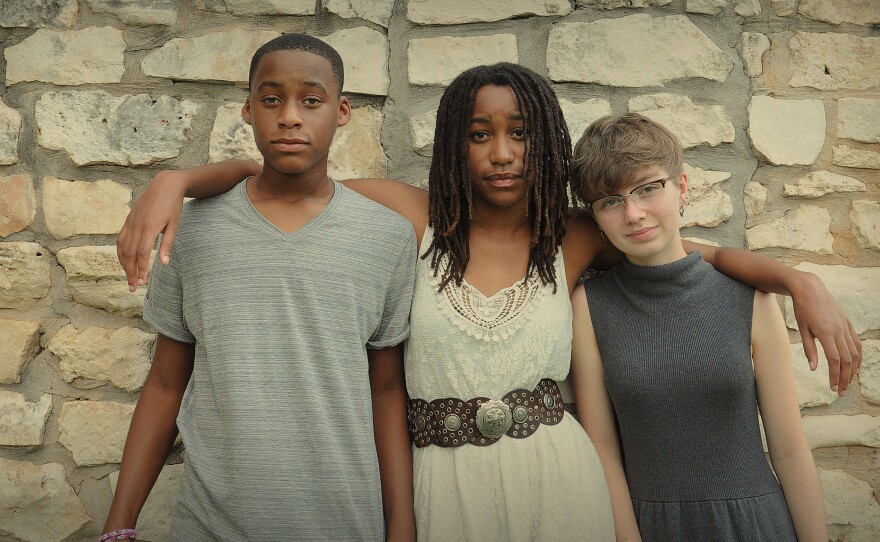 Austin-based Charlie Belle, led by 16-year-old Jendayi Bonds (center) along with her brother Gyasi Bonds (left) and Zoe Czarnecki, will release a debut EP on Jan. 13.