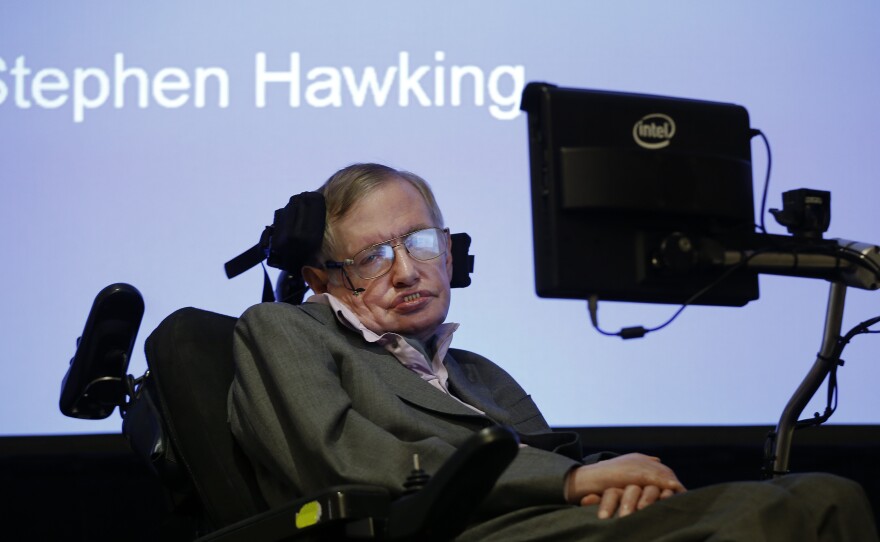 Professor Stephen Hawking in December.