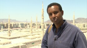 Journalist and author Rageh Omaar in Medina, Saudi Arabia.