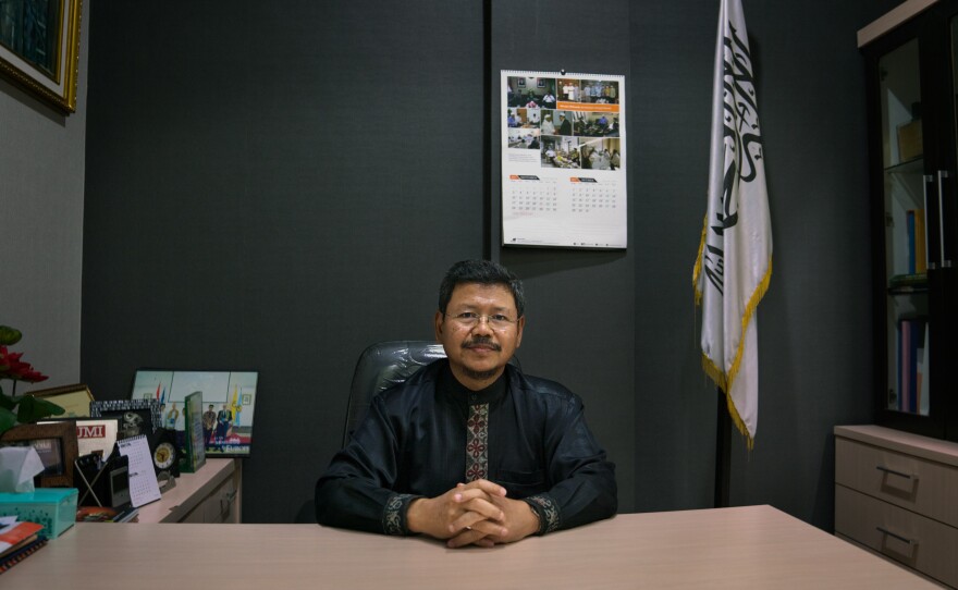 Mohammed Ismail Yusanto is a spokesman for Hizbut Tahrir Indonesia, a banned Islamic group that wants to create a global caliphate. The group encouraged protests against the church on social media.