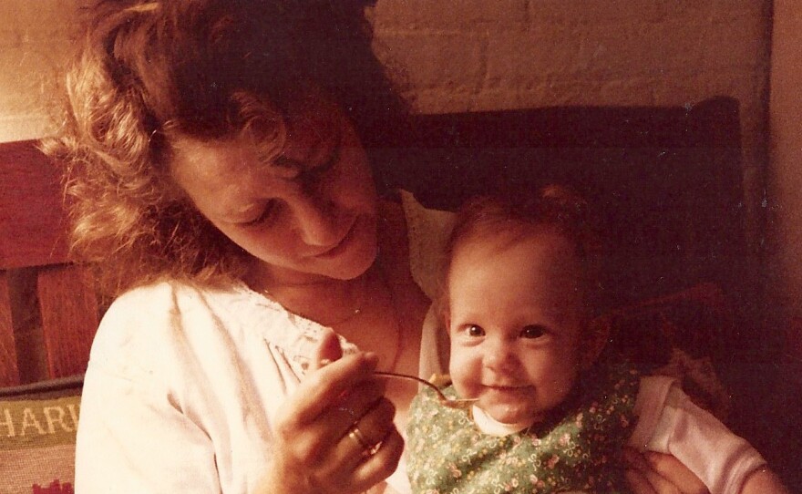 Colwin was known for making her own baby food for her daughter, Rosa, pictured here in 1985.