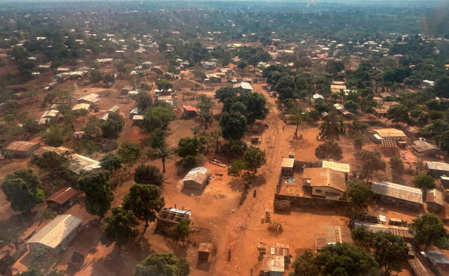 FILE - An arial view of Bangui, Central African Republic on March. 8, 2024.