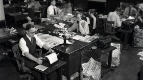 The Los Angeles Times newsroom, circa 1932. The Los Angeles Times was the city’s biggest booster, instrumental to the largest internal migration in U.S. history.