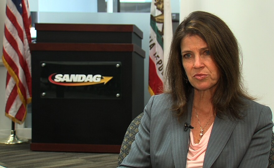 Colleen Windsor, SANDAG's director of communications, during an interview with KPBS, March 25, 2016.