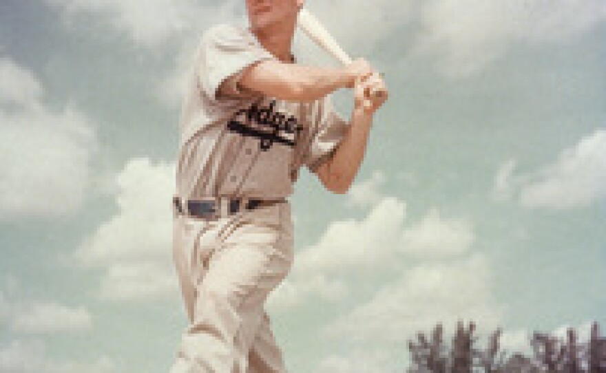 Don Zimmer plays for the Brooklyn Dodgers in the mid-1950s.