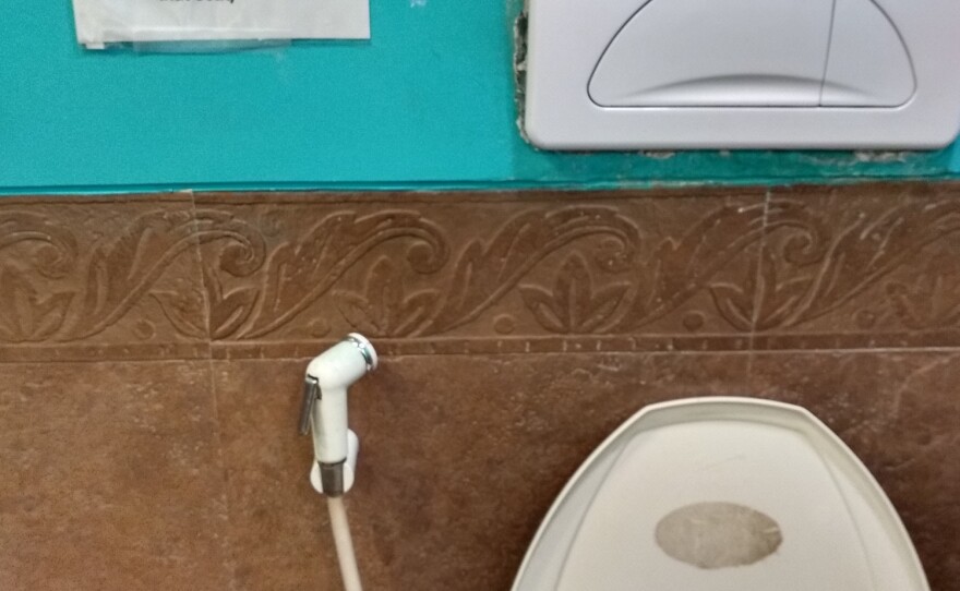 "I was in Mumbai using a coworking space, and I thought their toilet sign was cute and cheeky," says Kim Worsham.