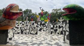 An undated photo of Queen Califia's Magical Circle, a piece of public art designed by artist Niki de Saint Phalle.