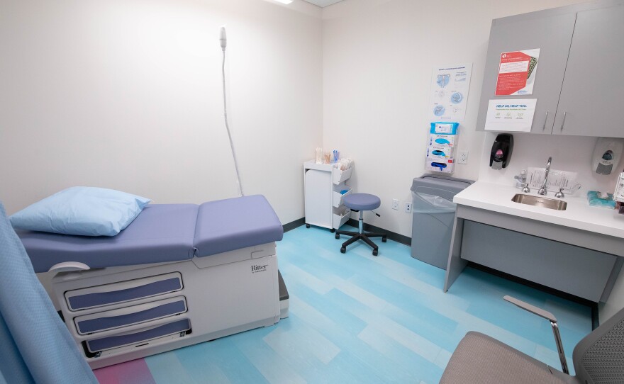 An exam table at a Planned Parenthood office in Richmond, Va. The Virginia League for Planned Parenthood received Title X funding for the first time this year, but other providers, including the Virginia Department of Health, lost funding.