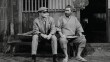 Director Akira Kurosawa and actor Toshiro Mifune enjoying a quiet moment on the set in the documentary "Mifune: The Last Samurai."