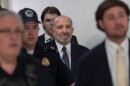 Commerce Secretary Howard Lutnick arrives for a deposition as part of the House Oversight Committee's investigation of convicted sex offender Jeffrey Epstein, at the Capitol in Washington, on Wednesday, May 6, 2026.