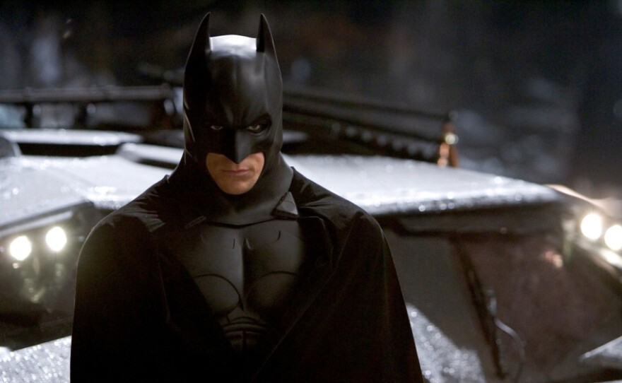 Christian Bale takes on the role of the caped crusader in "Batman Begins."