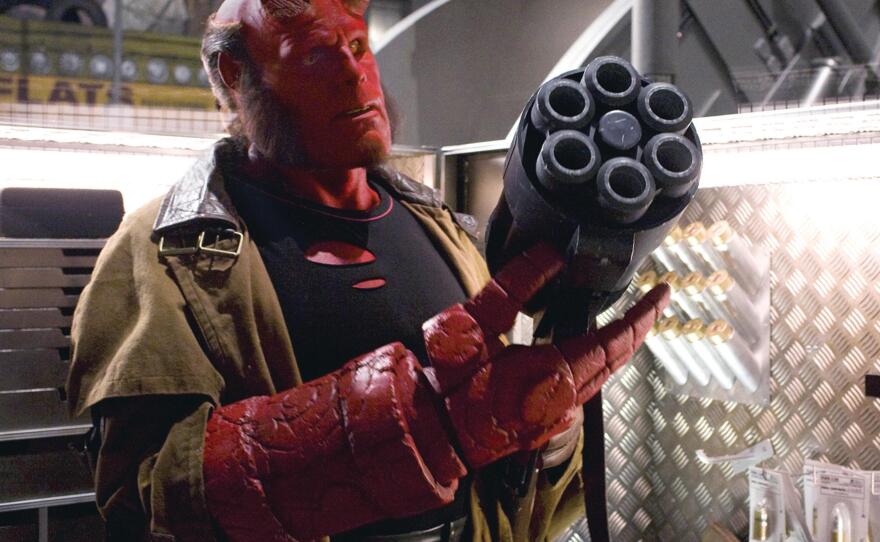 Perlman plays a character he describes as a "red-tailed, red-bodied, wise-ass devil" in <em>Hellboy II: The Golden Army</em>, part of a movie franchise that was adapted from a comic book series.