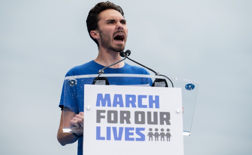 Washington, D.C.: David Hogg, March For Our Lives co-Founder and Parkland survivor, speaks the rally.