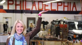 MARKET WARRIORS picker Miller Gaffney at a Philadelphia flea market.