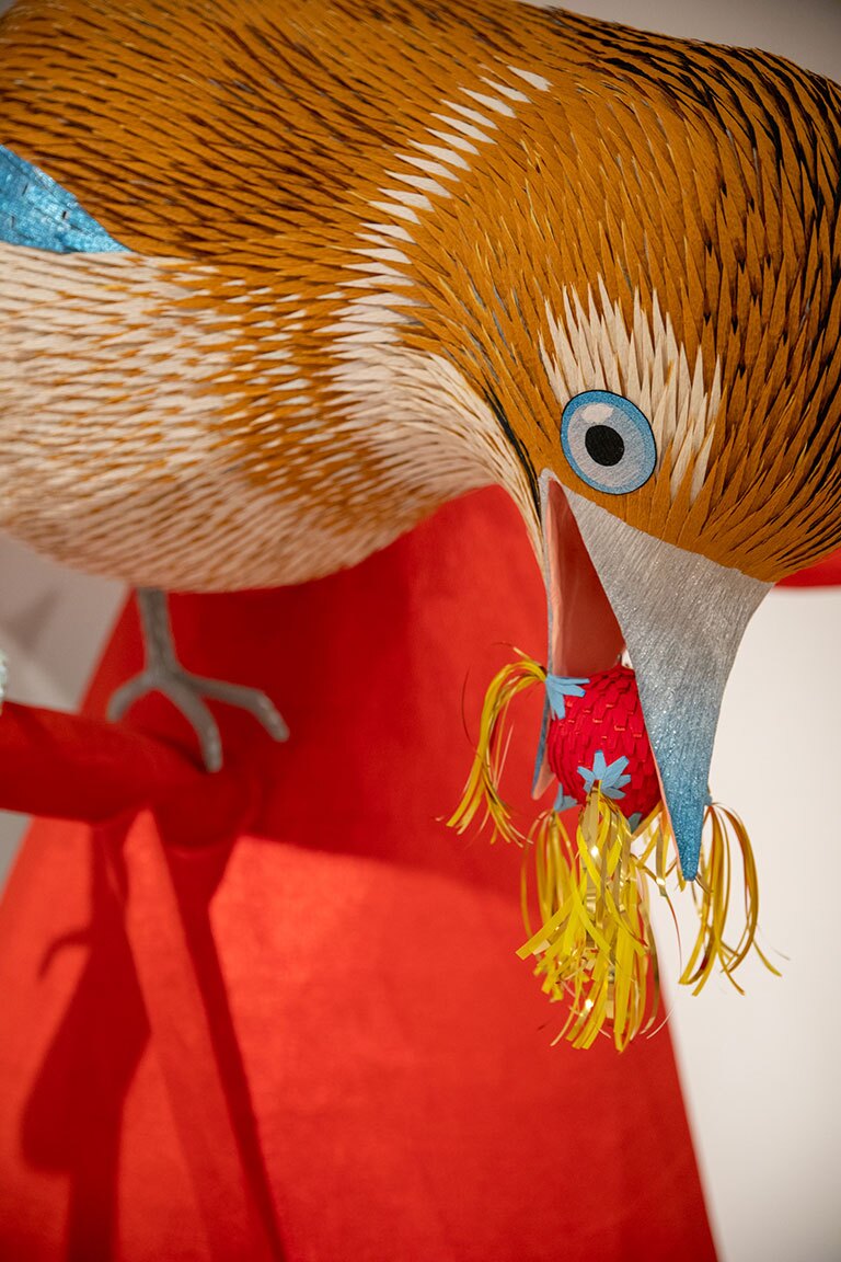 Detail of Roberto Benavidez's "Heart Tree," 2019 and 2022.