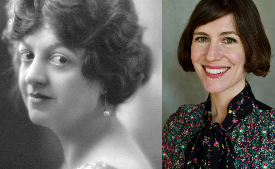 Alice Barnett, left, was a celebrated early 20th-century composer whose music faded from memory. Katina Mitchell, right, is a San Diego musician reviving Alice's life and songs for modern audiences.