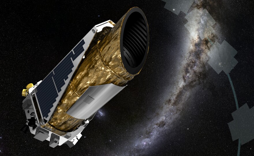 An artist's rendering shows the Kepler spacecraft in its new mission profile, called K2. The space telescope has found a new planet outside our solar system.