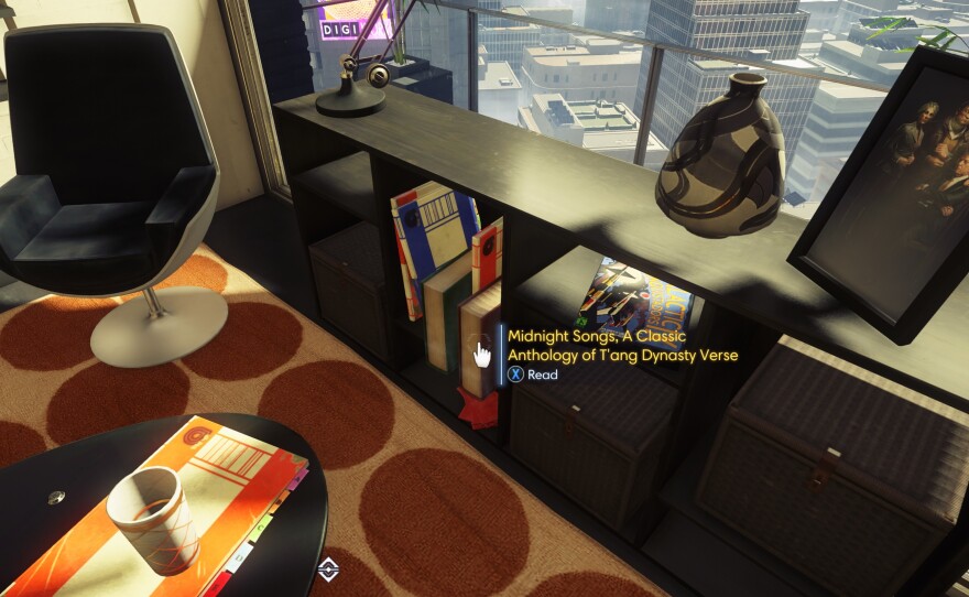 Arkane took care to intersperse objects reflective of Morgan Yu's Asian heritage in the character's apartment.