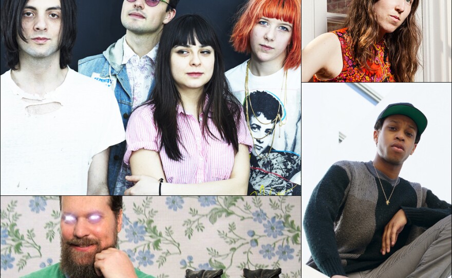 Clockwise from upper left: Dilly Dally, Marian McLaughlin, Pell, John Grant