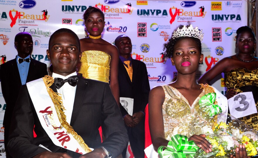 Henry Kirabira and Tryphena Natukunda are the winners of Uganda's Y+ beauty pageant — for young people living with HIV.