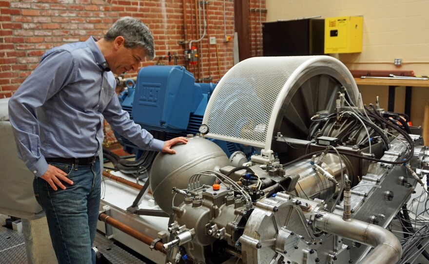 Steve Crane of LightSail Energy in Berkeley, Calif., has developed energy storage technology that compresses air in large tanks, so it can generate electricity when needed.