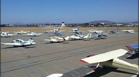 Aircraft at Montgomery Field are pictured in this undated photo. 