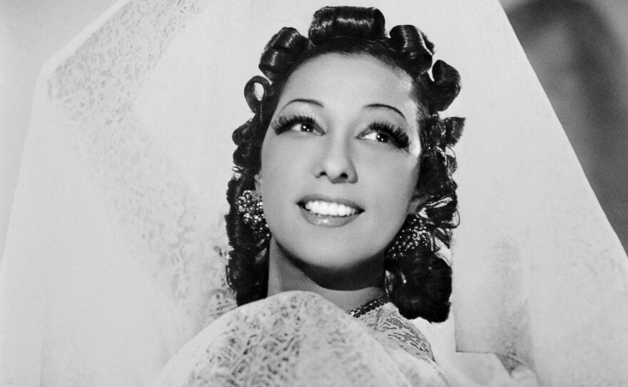 Josephine Baker poses in Paris in the 1930s.