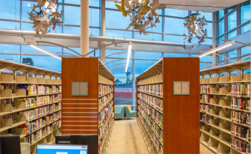 "Bright" by Georgiades and Gail Simpson at the Skyline Hills Branch Library in San Diego.