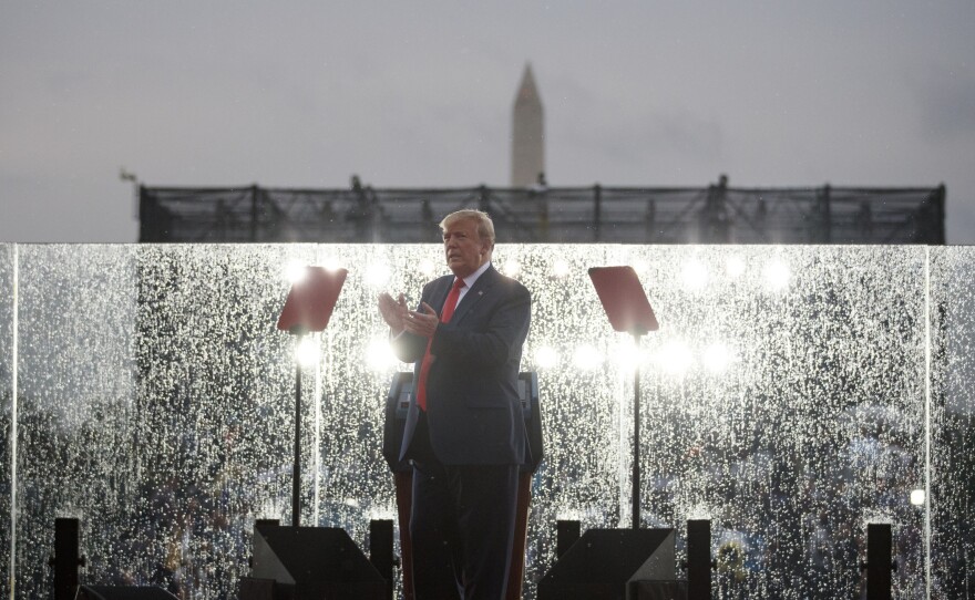 President Trump delivered a speech in front of the Lincoln Memorial to celebrate Independence Day. Lawmakers are seeking details of the costs of flyovers and heightened security and raising questions about whether it was a political event.