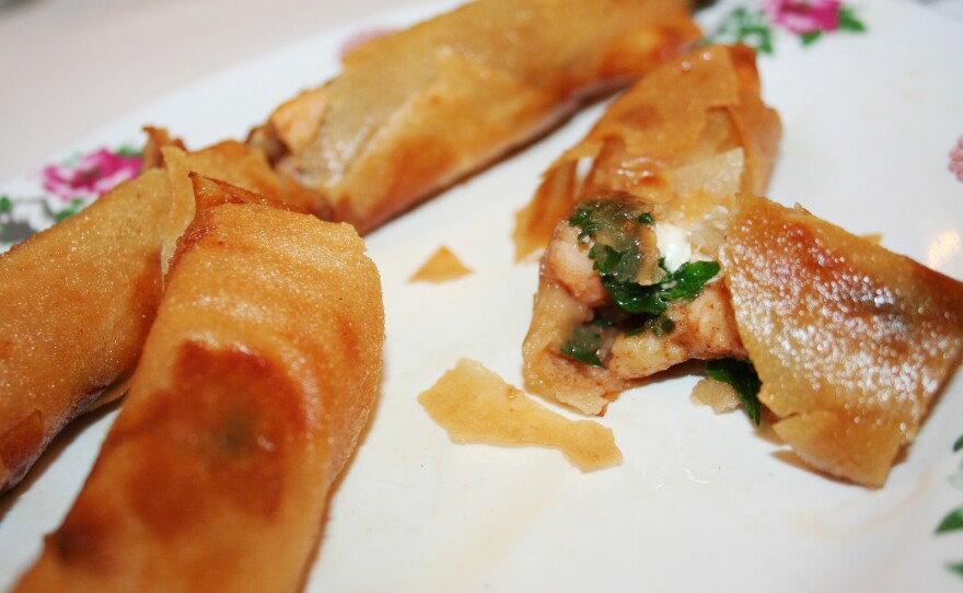 The egg roll at El Dragon in Mexicali, Mexico, is a Chinese-Mexican-American combo: shrimp, cilantro and cream cheese.