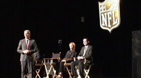 NFL executive Eric Grubman speaks at a forum at Spreckels Theatre that the league held to hear from the public about the Chargers' possible move to Los Angeles if the team can't get a new stadium in San Diego.