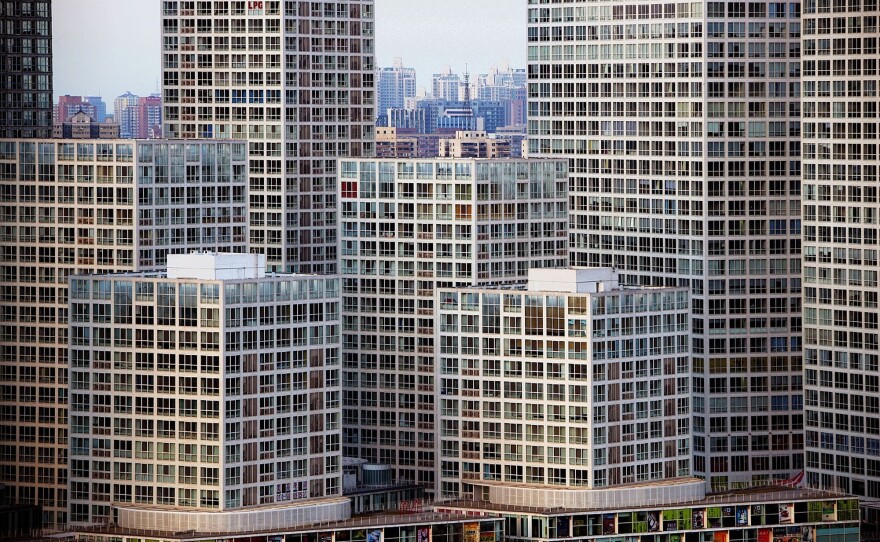 Jian Wai SOHO is just east of Tiananmen Square in Beijing. It integrates work and office spaces with commercial spaces on the lower levels.