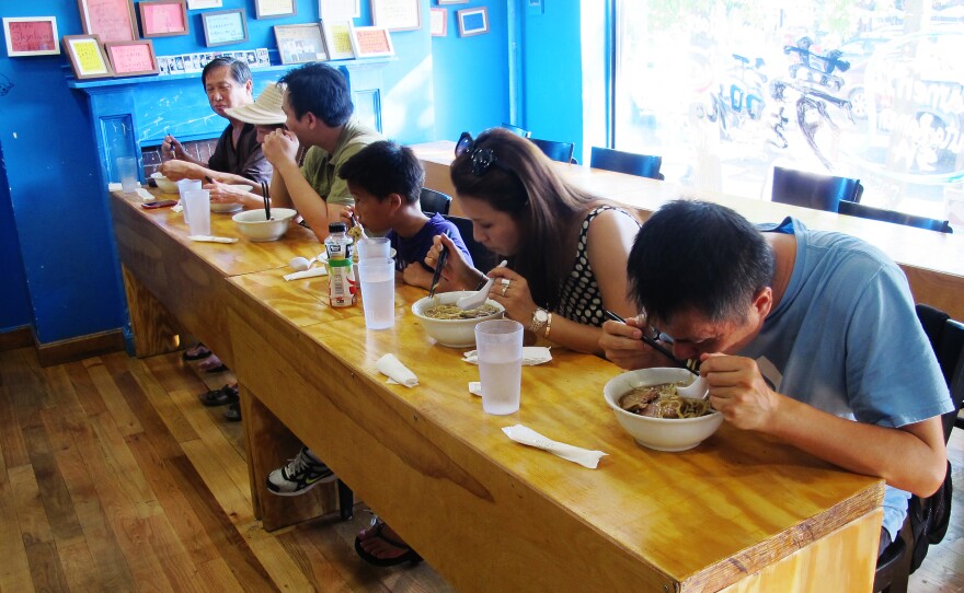 At this shop, finishing the huge, rich bowls of ramen requires fortitude and deep concentration.