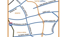 A map of the South Bay Expressway.