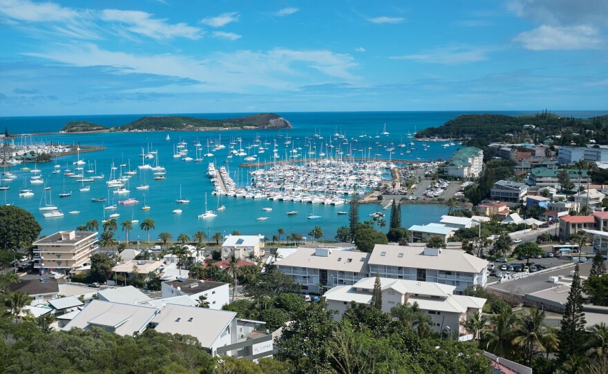 A view of the bay of Noumea, New Caledonia, seen earlier this year. The Pacific Tsunami Warning Center feared that a magnitude 7.6 earthquake would cause dangerous waves on Wednesday — but the harm appears to be minimal.
