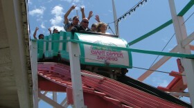 The Giant Dipper roller coaster at Belmont Park in Mission Bay appears in this undated photo.