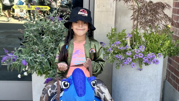 “Jurassic Park,” Aviana Munive, from Victorville, told her mom for Comic-Con she wanted to do a “Dino Domination,” for cosplay and dominate a dinosaur on Sunday, July 27, 2025.<br/>