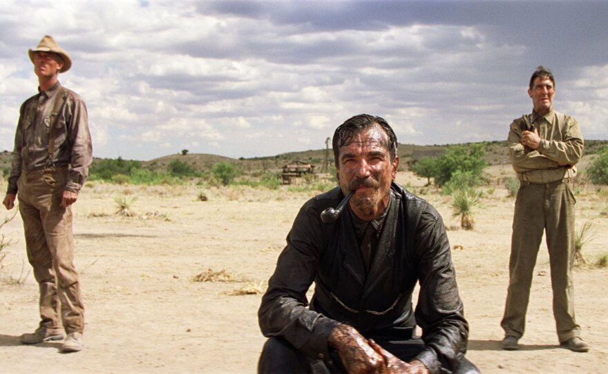 Daniel Day Lewis (center) stars in Paul Thomas Anderson's new film, "There Will Be Blood," based on an Upton Sinclair novel.
