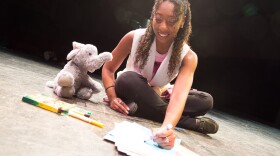 Mycah Bacchus as Safa during rehearsal for "Safa's Story" opening Friday at OnStage Playhouse, Feb. 2018. 