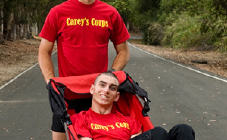 Staff Sgt. James Carey and friend.